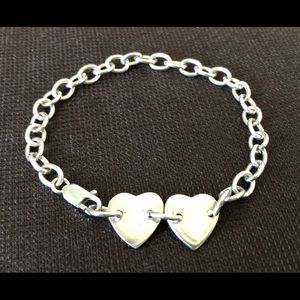 🔥SALE🔥 Double Heart Sterling Silver Bracelet
